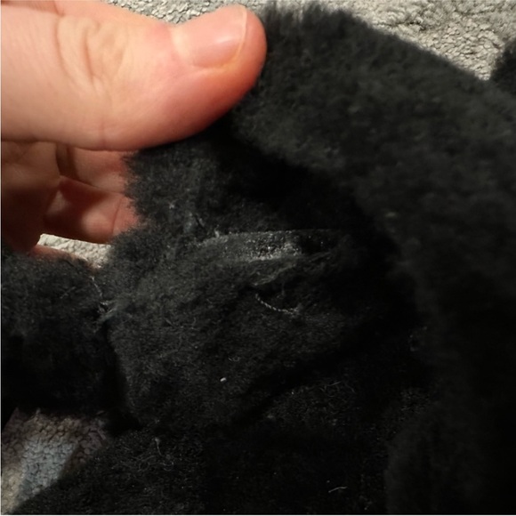 Prada Cozy Sporty Shearling Slingback Sandals Black 40 - Picture 6 of 7